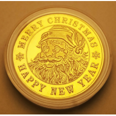 Монетка “Санта Клаус“ Merry Christmas, Наppy New Year